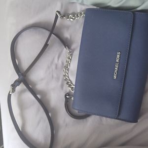 Michael Kors  blue purse with snap in wallet